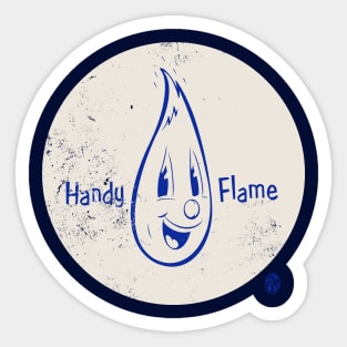 Vintage Handy Flame Gas Mascot Sticker